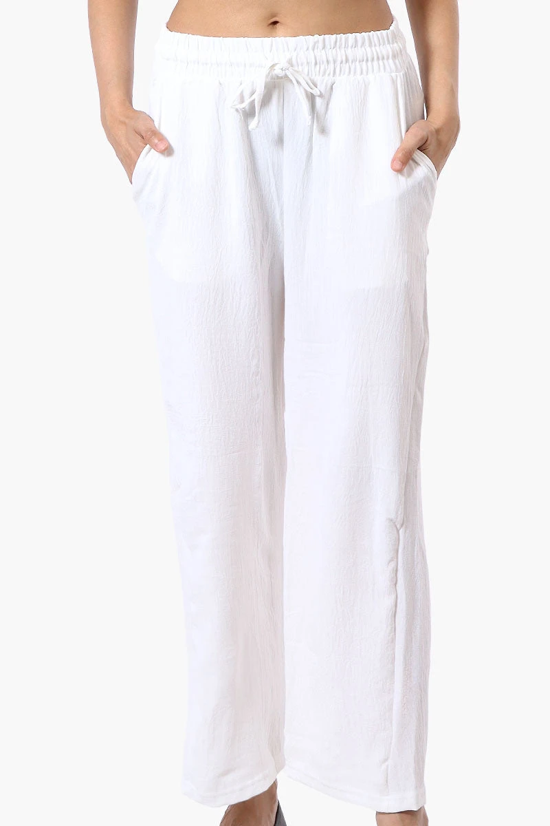 Stylexchange Tie Waist Wide Leg Crinkled Pants