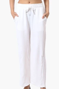 Stylexchange Tie Waist Wide Leg Crinkled Pants