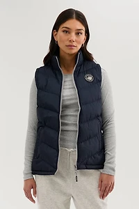 Chevron Puffer Vest - Navy
