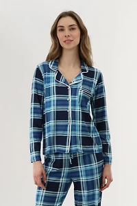 Canada Weather Gear Long Sleeve Button Up Pajama Top