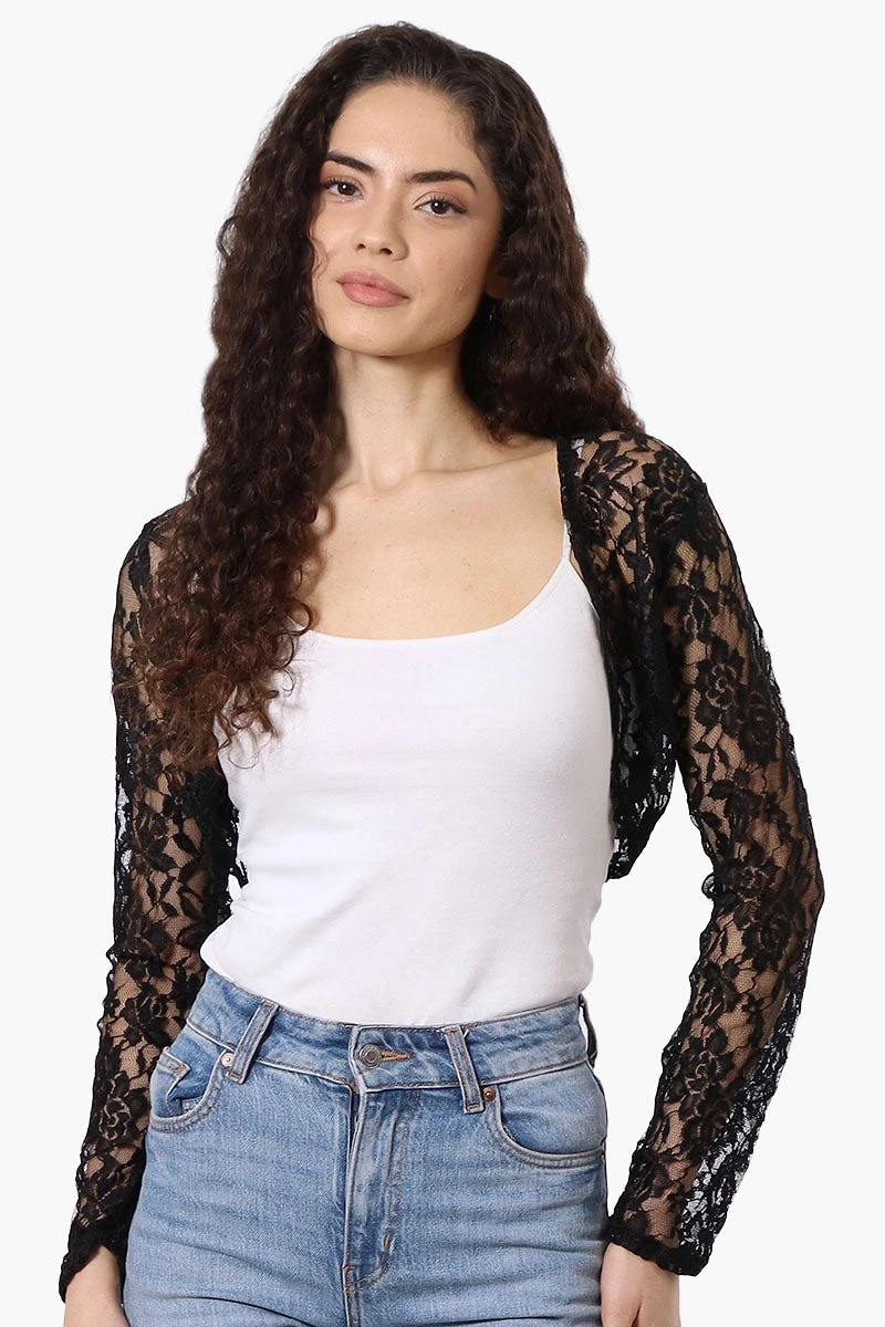 Impress Floral Lace Shrug Cardigan