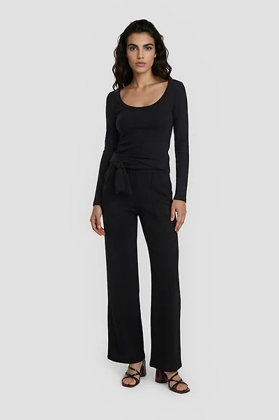 High Waisted Tie Around Pants