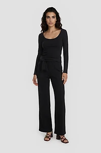 High Waisted Tie Around Pants