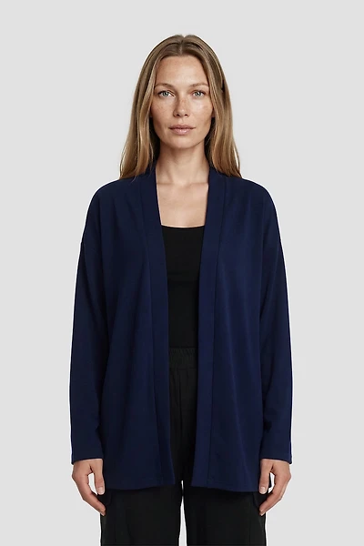 Long Sleeve Open Cardigan - Navy