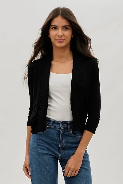 Beechers Brook 3/4 Sleeve Open Shrug Cardigan