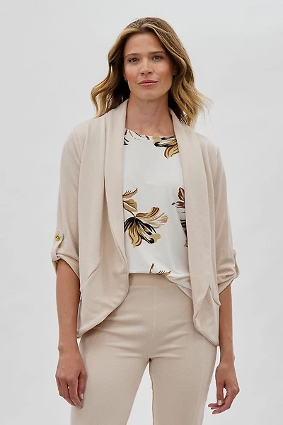 Majora Open Roll Up Sleeve Blazer