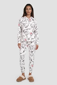 Long Pajama Pants - White