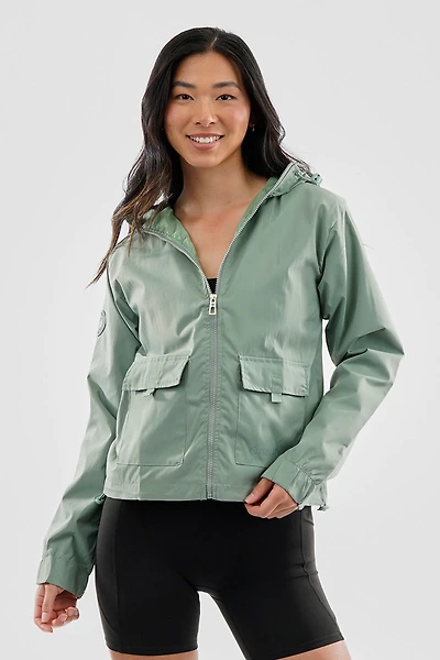 Canada Weather Gear Cropped Coated Microfibre Lightweight Jacket