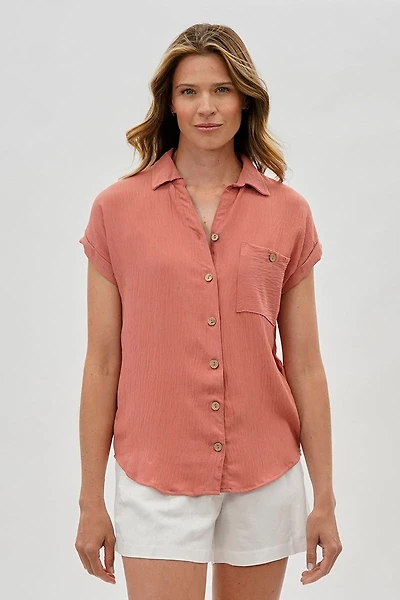 Sylexchange Vintage Short Sleeve Button Down Shirt