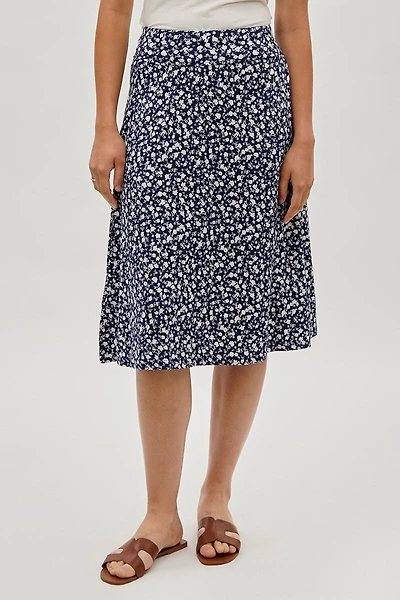 International INC Company Floral Fold Over Skirt