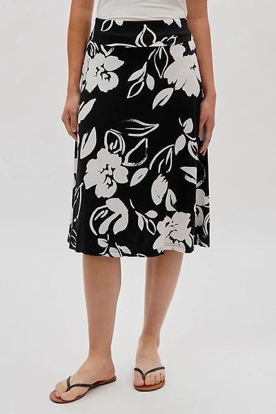 International INC Company Floral Fold Over Skirt