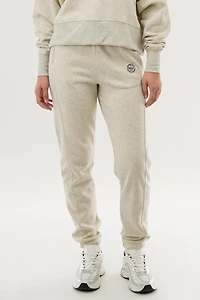 Tie Waist Fleece Joggers - Cream