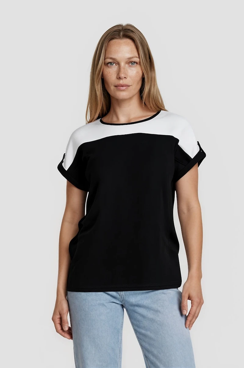 Contrast Tee - Black