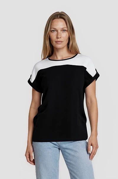 Contrast Tee - Black