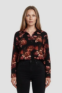 Long Sleeve Button Down Shirt - Black