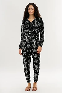 Canada Weather Gear Festive Print Fleece Onesie