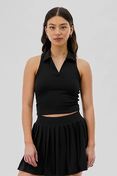 Body Instinct Cropped V-Neck Tennis Tank Top