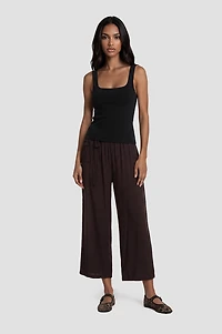 Cropped Pants - Brown