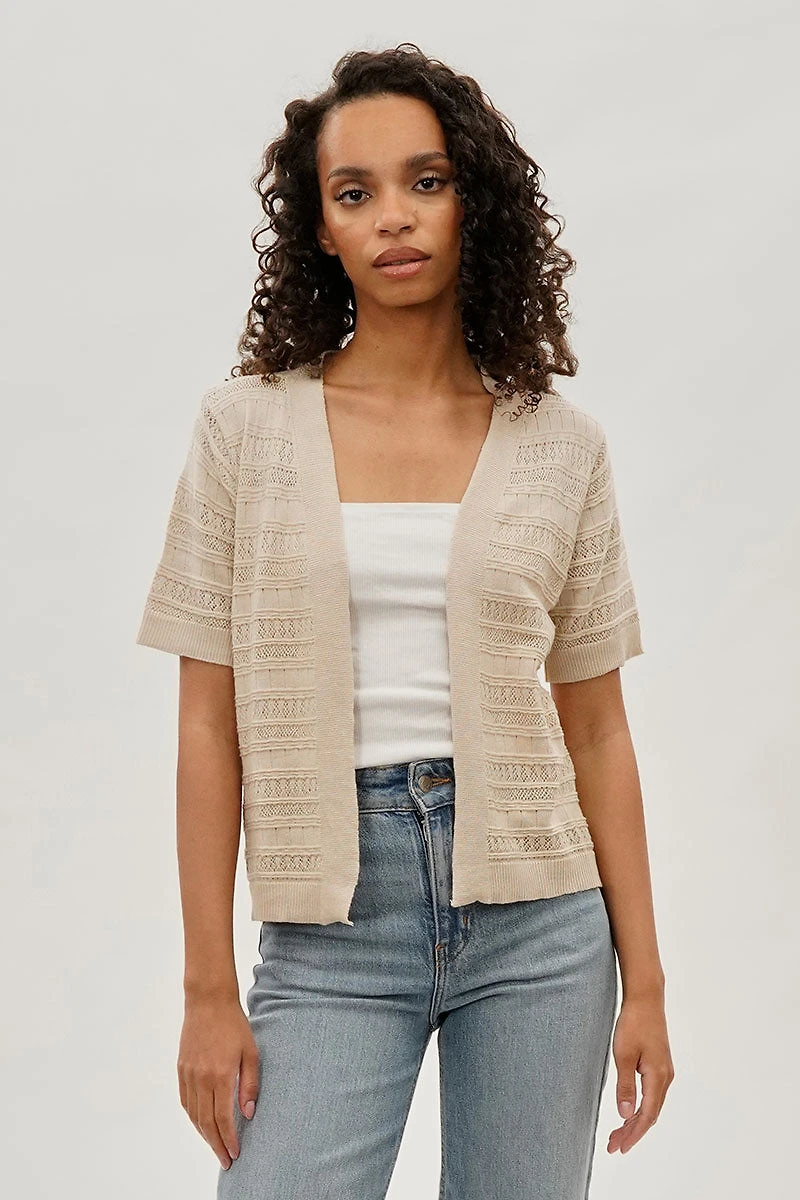 Beechers Brook Short Sleeve Knit Cardigan