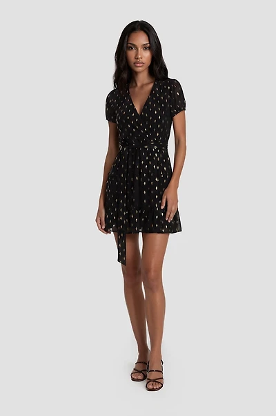 Short Wrap Dress - Black