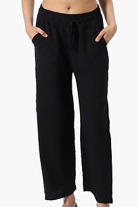 Stylexchange Tie Waist Wide Leg Crinkled Pants