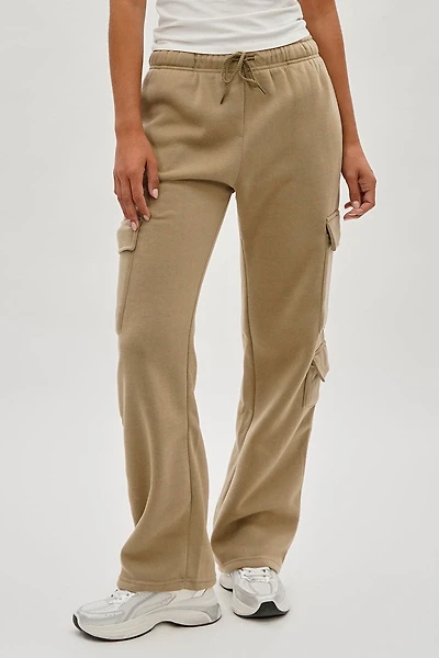 Fahrenheit Tie Waist Cargo Sweatpants