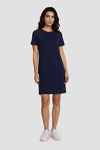 Short Sleeve Day Dress - Navy