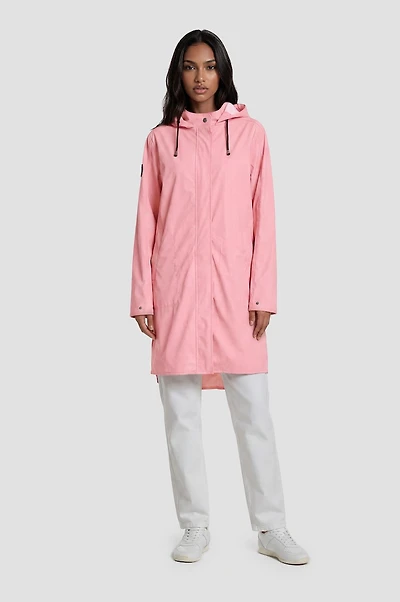 Long Lightweight Raincoat - Pink