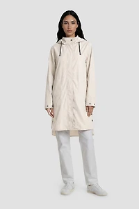 Long Lightweight Raincoat - Cream