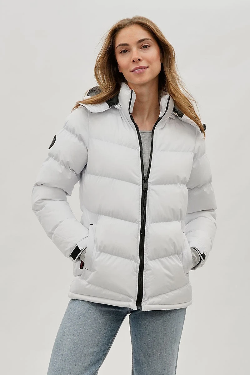 Canada Weather Gear Chevron Bomber Jacket - White