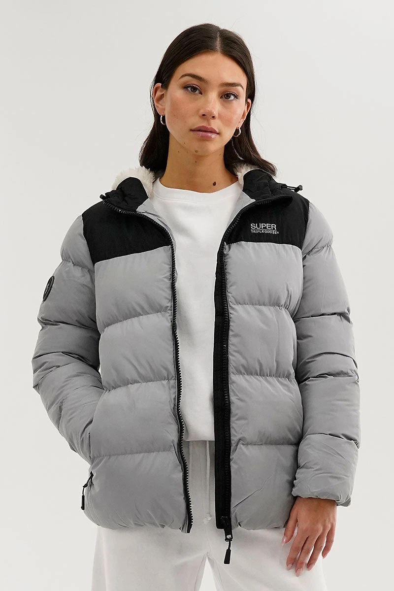 Super Triple Goose Colour Block Bomber Jacket