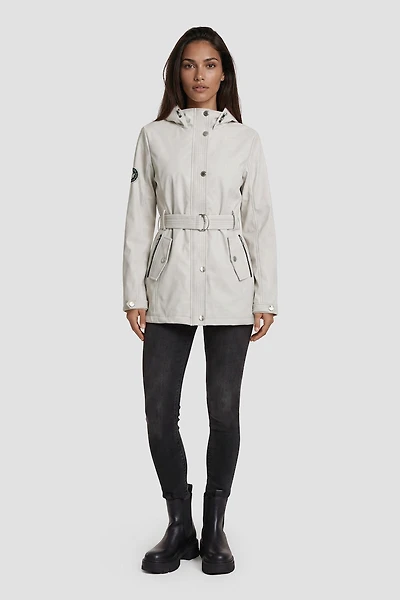 Lightweight Jacket With Silver Toned Hardware - Grey