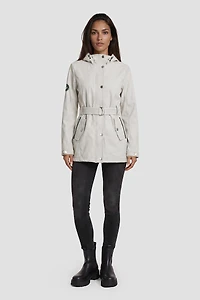 Lightweight Jacket With Silver Toned Hardware - Grey