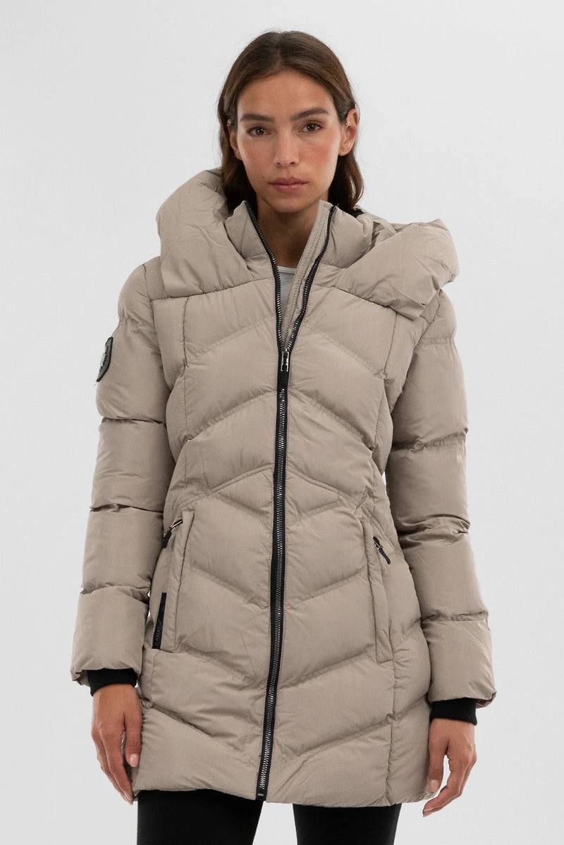 Canada Weather Gear Chevron Quilted Parka Jacket