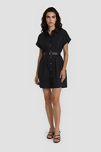 Drop Shoulder Buckle Dress