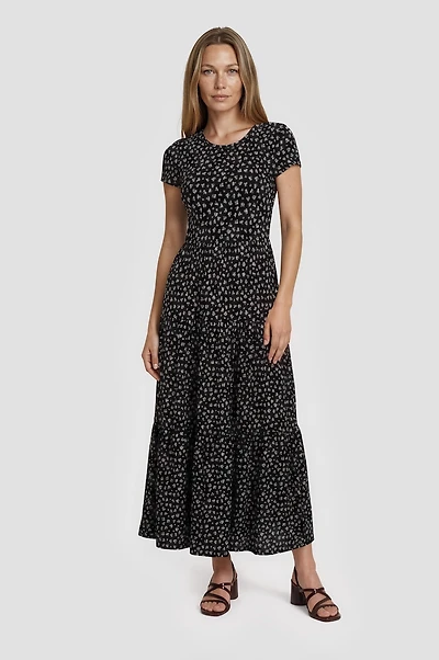 Printed Tiered Maxi Dress