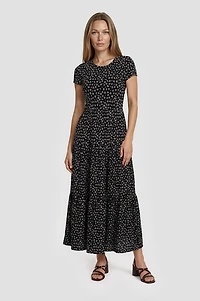 Printed Tiered Maxi Dress