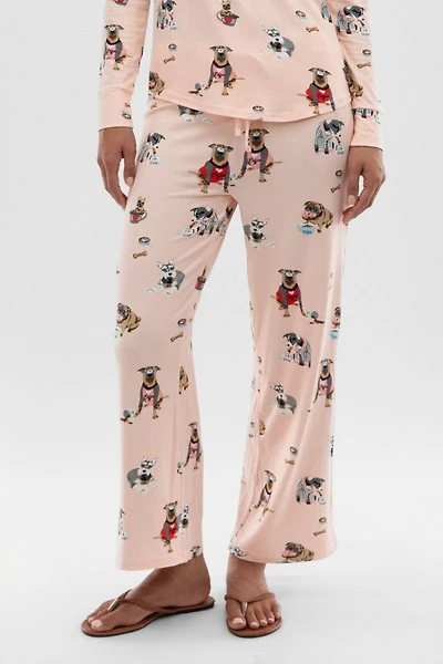 Canada Weather Gear Dog Print Wide Leg Pajama Pants