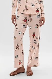 Canada Weather Gear Dog Print Wide Leg Pajama Pants