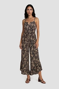 Printed Wide Leg Jumpsuit