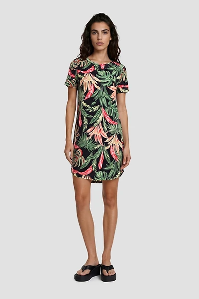 Short Sleeve Printed Day Dress
