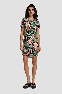 Short Sleeve Printed Day Dress