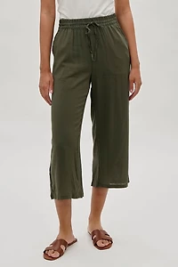 International INC Company Cropped Tie Waist Pants