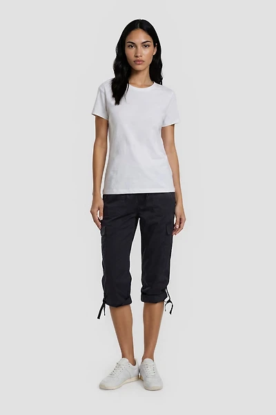 Cotton Zip Capris