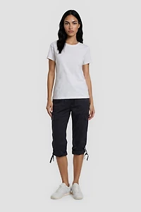 Cotton Zip Capris