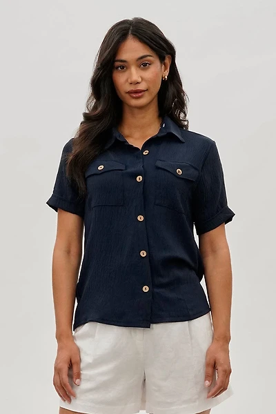 Vintage Button Down Short Sleeve Shirt