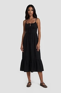 Thin Strap Tiered Maxi Dress