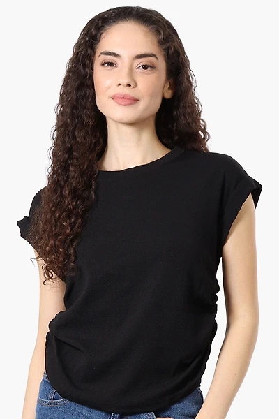 Impress Short Sleeve Side Ruching Blouse