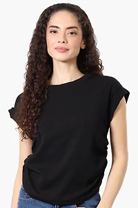 Impress Short Sleeve Side Ruching Blouse