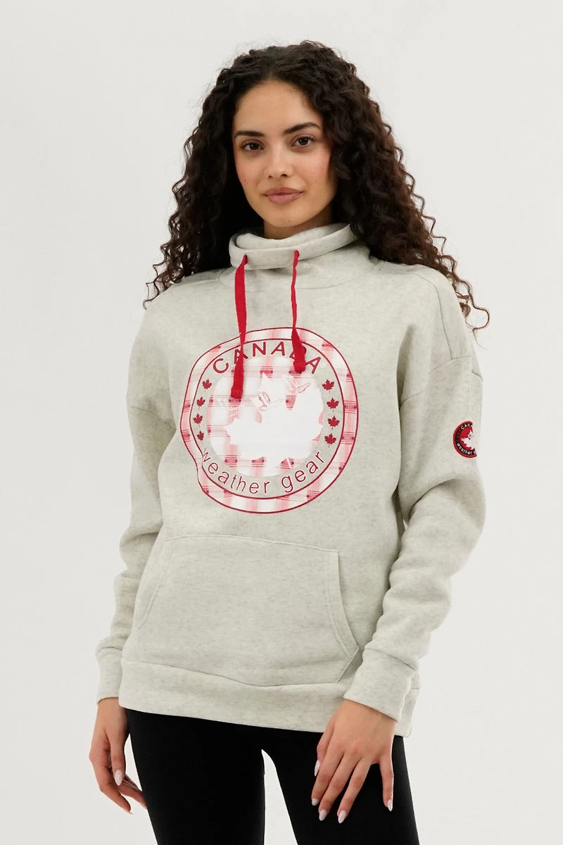 Canada Weather Gear Cowl Neck Sweatshirt - Cream